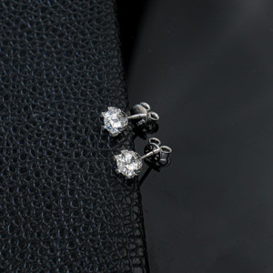 925 silver <b>heart</b>-<b>shaped</b> claw inlaid cultivated diamond earrings for women's high-end jewelry - Product Image 4