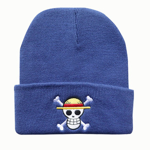 Bonnets en tricot chaud 6 couleurs brodés de haute qualité Anime <span class=keywords><strong>Monkey</strong></span> <span class=keywords><strong>D</strong></span> <span class=keywords><strong>Luffy</strong></span> pour l'extérieur - Product Image 4
