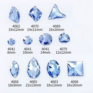 Dongzhou cristallo Color acquamarina strass di vetro Flatback all'ingrosso allentato cucire su perline di cristallo indumento accessori da te - Product Image 2