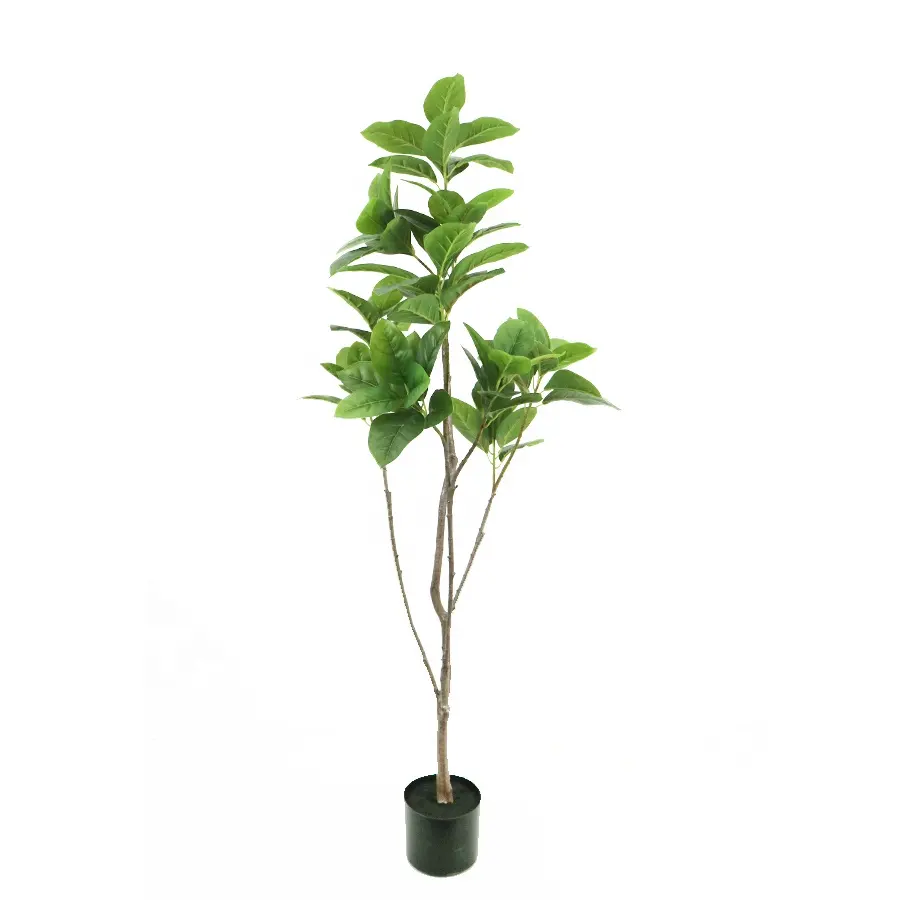 Décoration de paysage arbre faux ficus de 150cm de haut avec pot en plastique