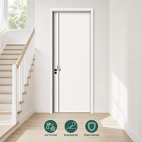 Porte en bois intérieure personnalisée, résistante aux rayures, imperméable, insonorisée, avec panneau mélaminé, pour hôpitaux et usage commercial