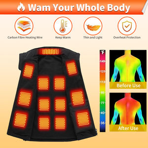 سترة ساخنة USB للأنشطة الخارجية 13 منطقة التدفئة بطارية قابلة للشحن سترة التدفئة للرجال والنساء - Product Image 2