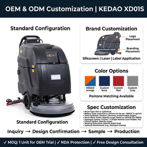 XD01S High Quality Easy-to-Operate Floor Cleaning <b>Machine</b> <b>Walk</b>-Behind Floor Hand Push Floor Scrubber - Product Image 2