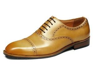 Chaussures habillées italiennes pour hommes à bout carré, de marque de luxe, fabriquées à la main, de haute qualité, à lacets, pour affaires, fêtes et occasions sociales - Product Image 4