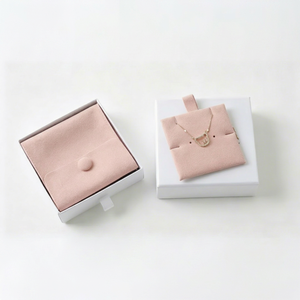 Wholesale Reusable Eco-friendly Modern Luxury Square Velvet Jewelry Pouches Button Snap Embossed Logo Multi Color for Wedding - Product Image 1