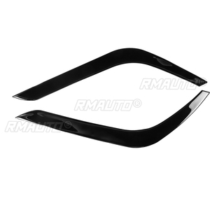 ฝาครอบตกแต่งขอบไฟหน้าสีดำ 1 คู่ สำหรับ Toyota Tundra ปี 2014 2015 2016 2017 2018 สติ๊กเกอร์ติดรถยนต์ ฝาครอบตกแต่งขอบไฟหน้า - Product Image 3