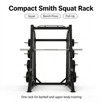 Rack de squat Smith en acier coudé avec barre ergonomique à 7 degrés, équipement de gym commercial multifonctionnel personnalisé OEM