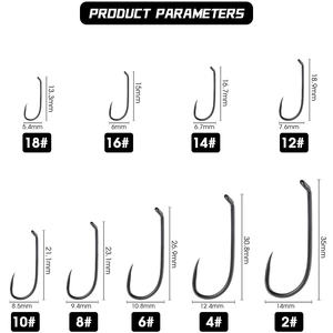 60 Degrés Jig Nymphe <span class=keywords><strong>Streamer</strong></span> Crochet 18 #-2 # Barbed Barbless Fly Tying Hooks Crochet De Pêche À La Mouche - Product Image 2