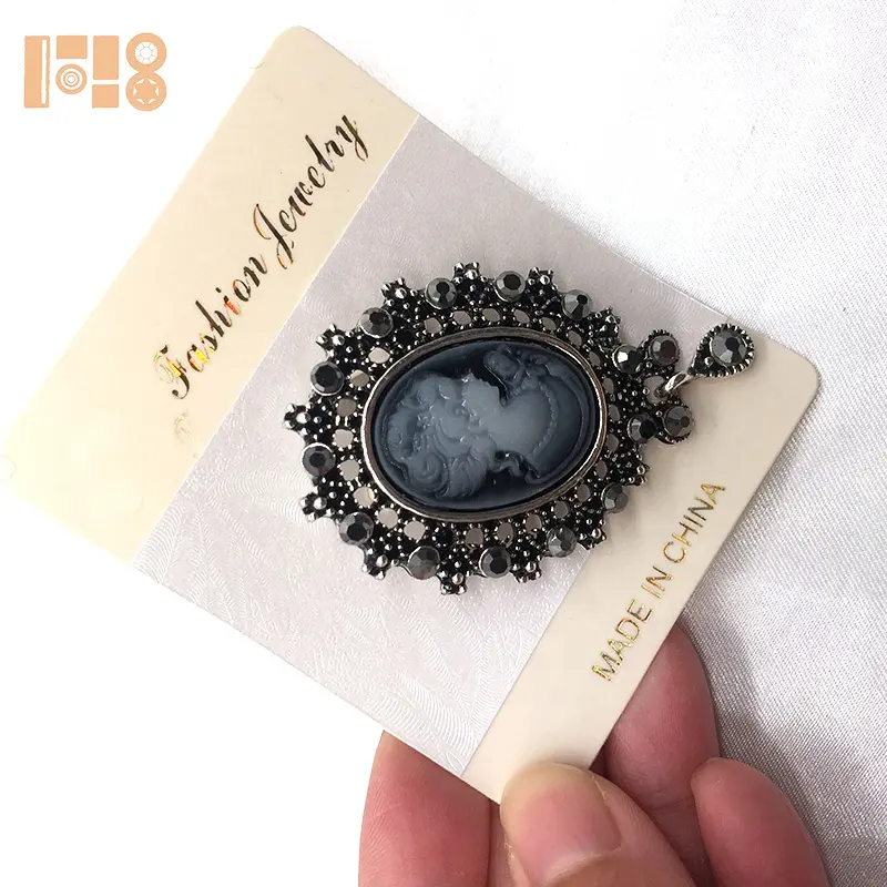 Thời Trang Hợp Kim Trang Sức Phụ Nữ Trang Trí Cổ Điển Phong Cách Cameo Beauty Head Trâm Tuyệt Đẹp Dành Cho Phụ Nữ