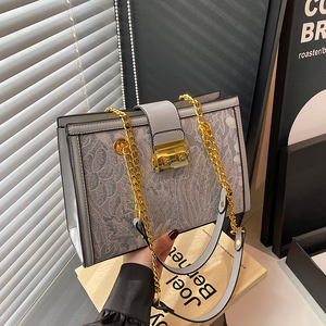 Bolso Personalizado de Fábrica con Gran Capacidad, Bolso Tote con Patrón Geométrico, Bolso de Hombro Clásico y Moderno con Hebilla para Mujer - Product Image 5