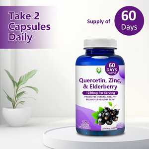 Hot Selling Quercetin Capsules With Zinc ElderBerry Dietary <b>Supplement</b> for Promote Healthy Skin and Boost Cell Growth for adult - Product Image 5