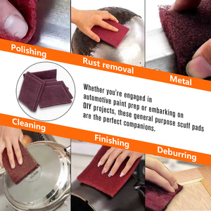 Nhà sản xuất miếng chà rửa trung bình 6 inch*9 inch 10mm màu xanh ngọc, cuộn miếng chà rửa nhiều màu sắc, dùng cho công nghiệp, OEM - Product Image 5