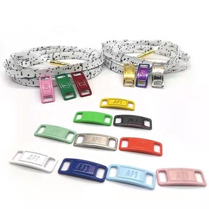 Fabricant personnalisé vente en gros <span class=keywords><strong>AF1</strong></span> Dubraes Tag 20 couleurs lacets d'étiquette lacets de verrouillage chaussures lacets de logo de marque en métal - Product Image 1