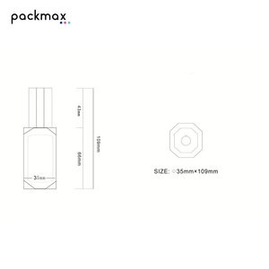 30ml transparent glass bottle with press pump — for <b>sunscreen</b>, makeup base, lotion, and serum. Refillable design - Product Image 2