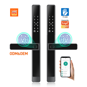 Cerradura Inteligente Digital Electrónica para Exteriores TYSH, Impermeable, con Huella Dactilar, de Aluminio y Acero, para Puerta Corredera de Vidrio con Doble Sensor - Product Image 1