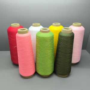 75D/2 High Stretch Polyester Dope Dyed Imitation Nylon Yarn For Knitting Fabric/socks