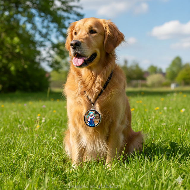 Beambox Ebadge AI Tech Dynamic Electronic Smart Wearable Video Badge for Promotion Gifts Corporate Events Pets ID Name Tag