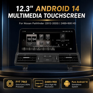Autoradio Android 14 FYT 7862 de 12,3 pouces pour Nissan Pathfinder 2012-2020, CarPlay sans fil, navigation GPS, stéréo - Product Image 2