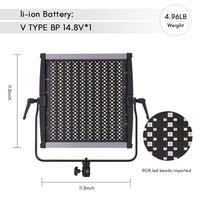 TOLIFO GK-S100RGB 100W Panneau RGB LED Vidéo Lumière APP Télécommande DMX512 Photographie Studio Film Éclairage Facultatif V-mount Batterie