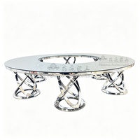Table Serpentine Métallique Moderne la Plus Vendue – Vente en Gros Usine de Mobilier de Mariage et Ensembles de Salle à Manger Commerciale pour Banquets et Événements
