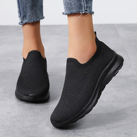 Chaussures de sport unisexes printemps-été à tige en maille tissée hautement élastique, semelle intermédiaire et extérieure en EVA, couleur unie, mode décontractée, grandes tailles