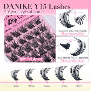 DANIKE Y15热熔睫毛簇72件宽带D卷曲DIY簇睫毛定制标志私人标签睫毛 - Product Image 4