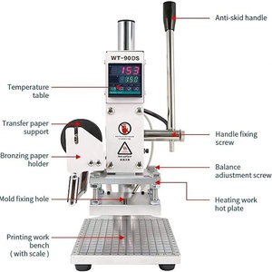 <b>Leather</b> Logo Embossed Hot Stamping Machine 10*13cm Digital Stamping Machine for Wallet/Phone Case - Product Image 3