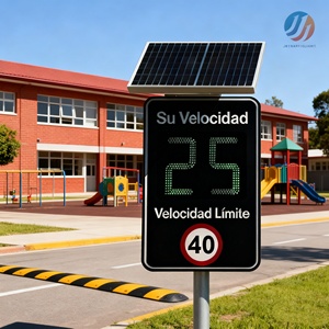 Señal de Límite de Velocidad con Radar de Fábrica con 23 Años de Experiencia, Personalizable en Varios Idiomas, Pantalla LED Solar, Tablero de Visualización de Velocidad, Señal de Tráfico con Radar - Product Image 1