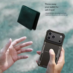 Para <span class=keywords><strong>iPhone</strong></span> 17 Case Wholesale Card Holder Cover Funda de teléfono a prueba de golpes para <span class=keywords><strong>iPhone</strong></span> 17 6 15 14 Pro Max Mobile Coque - Product Image 2