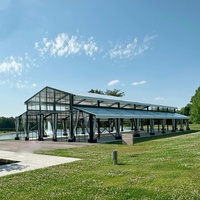 Tente Atrium de Luxe à Structure en Aluminium, PVC Transparent, Imperméable, Quatre Saisons, pour Mariages, Restaurants, Événements, Usage Commercial en Extérieur
