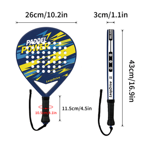 Racchetta da Padel Junio con Motivo a Scacchi, Ultra Leggera, Alta Prestazione, Traspirante, in Poliestere, Portatile - Product Image 3