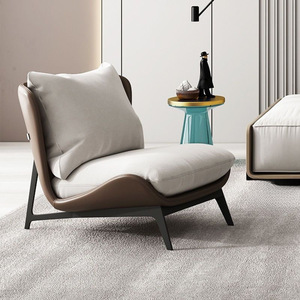 Chaise de salon moderne en gros, fauteuils d'appoint doux, chaise de loisirs italienne de luxe léger avec - Product Image 1
