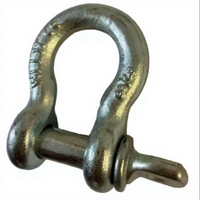 Manille à arceau en acier allié G209, 6x 7/8'' et 1'', galvanisée à chaud, forgée, fabriquée en Chine