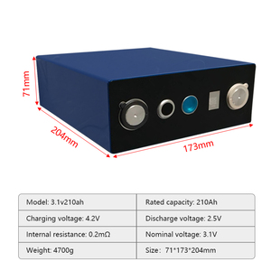 Batería de Iones de Sodio Prismática de Grado A, 3.1V 210Ah 200Ah, Celda de Batería de Litio de 3.2V para Almacenamiento de Energía Solar Doméstica, RV y Marino - Product Image 2
