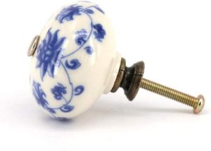 <span class=keywords><strong>Poignée</strong></span> de meuble moderne en céramique 5 pièces tire le matériel de meuble en <span class=keywords><strong>porcelaine</strong></span> bleu blanc pour armoire de <span class=keywords><strong>cuisine</strong></span> commode - Product Image 4