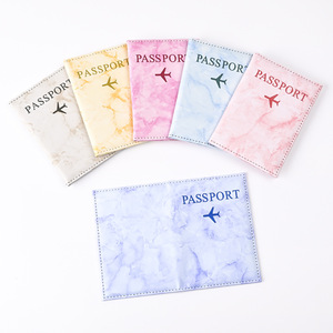 Factory Price Marble Waterproof Passport Cover Custom Logo Multicolor PU Leather Travel Wallet Passport Cover Card <strong>Holder</strong> - Product Image 2
