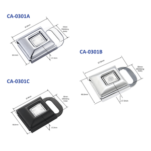 Conector de Correa para Bolsa y Soporte para Llaves, Hebilla de Acero de 25mm para Cinturón de Seguridad, Compatible con CP65, Liberación con Botón a Presión - Product Image 2