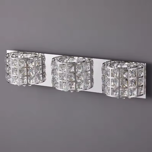 Hot Sale 3/4 Heads LED Modern Luxury Crystal 4 <b>Lights</b> Led <b>Vanity</b> <b>Mirror</b> Lamp with Round Bulb for Bathroom - Product Image 5