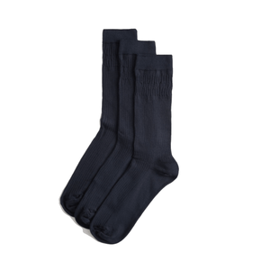 Chaussettes mi-hautes en mélange de coton pour femmes, vert uni, tricotées, coupe classique, pour usage quotidien - Product Image 3