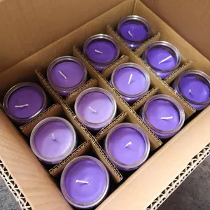 Candle Supplier Unscented Paraffin Wax Glass Jar 7 Day Candles Votive Funeral Prayer Candle Church Pray