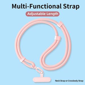 Universal Adjustable Chain <b>Polyester</b> Mobile Phone <b>Lanyard</b> with iphone Tether Patch Crossbody Neck Strap for Cell Phone Use - Product Image 6