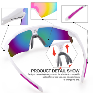 Пользовательские спортивные солнцезащитные очки ветрозащитные бейсбольные беговые и велосипедные солнцезащитные очки с UV400 оправой из поликарбоната - Product Image 4