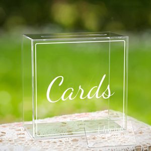 <strong>Wedding</strong> <strong>Card</strong> <strong>Box</strong> Acrylic Clear <strong>Post</strong> Money Gift <strong>Box</strong> <strong>for</strong> Anniversary Wishing Well Birthdays Party Reception Graduation Decorations - Product Image 5