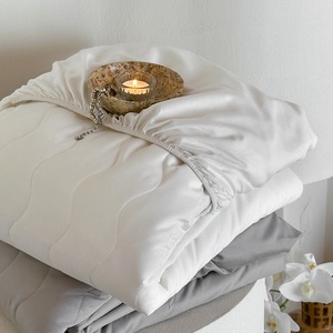 Tokogasa Quilted Fitted Mattress Protector 1.5M Waterproof Solid Color All Season <b>Bed</b> Protection <b>Pad</b> - Product Image 1
