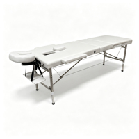 Großhandel Kosmetikstudio Tattoo Klappbare Dreiteilige Massageliege aus Edelstahl mit PU-Leder, 4 cm dicke Schaumstoffauflage, faltbar und tragbar