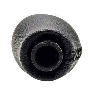 Poignée de levier de vitesse en cuir noir pour Renault Mégane, boîte manuelle - Product Image 1