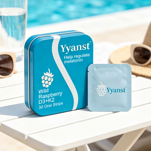 OEM Marque Privée Bandes Orales de Vitamine D3 K2 à la Framboise Sauvage – Complément pour la Régulation de la Santé Osseuse – 30 Sachets - Product Image 6