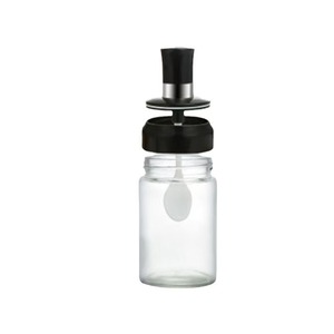 Modern Design Glass <strong>Jar</strong> Salt &amp; Spice Storage Container with Spoon Oil Brush &amp; Honey Dipper for Kitchen Use for Food Seasoning - Product Image 1