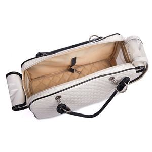 Yüksek kalite PVC lüks klasik Rhomboid kafes Pet taşıyıcılar köpek taşıma torbaları Pet kedi açık çantalar - Product Image 6