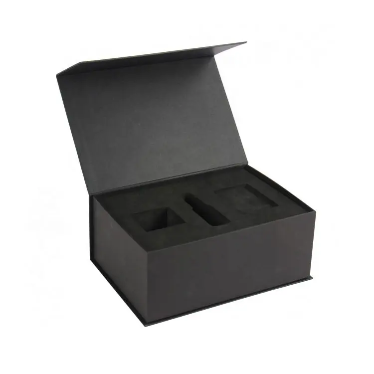 Lüks toptan biyobozunur özelleştirilmiş manyetik kutular kozmetik için kapaklı karton hediye kutuları